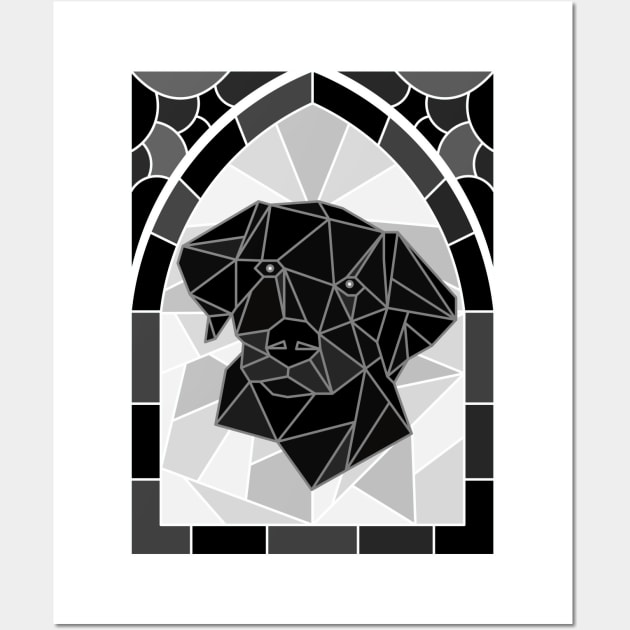 Stained Glass Black Labrador Retriever Wall Art by inotyler